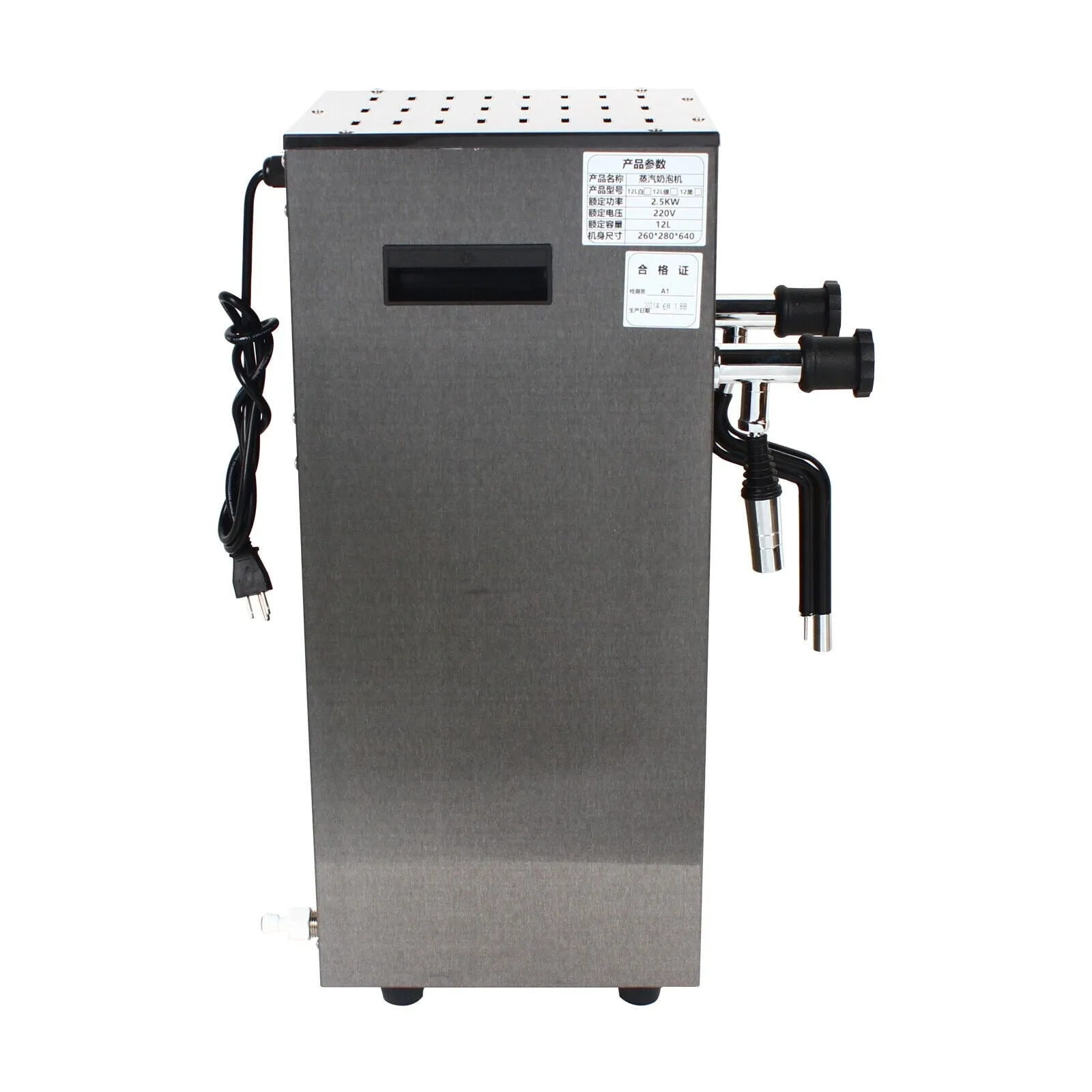 12L Commercial Cafe Steam Water Boiling Machine Espresso Coffee Maker Milk