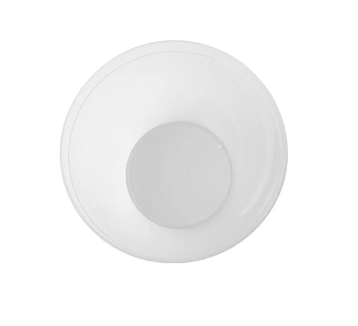 12pk Reusable White Plastic Bowl 400ml