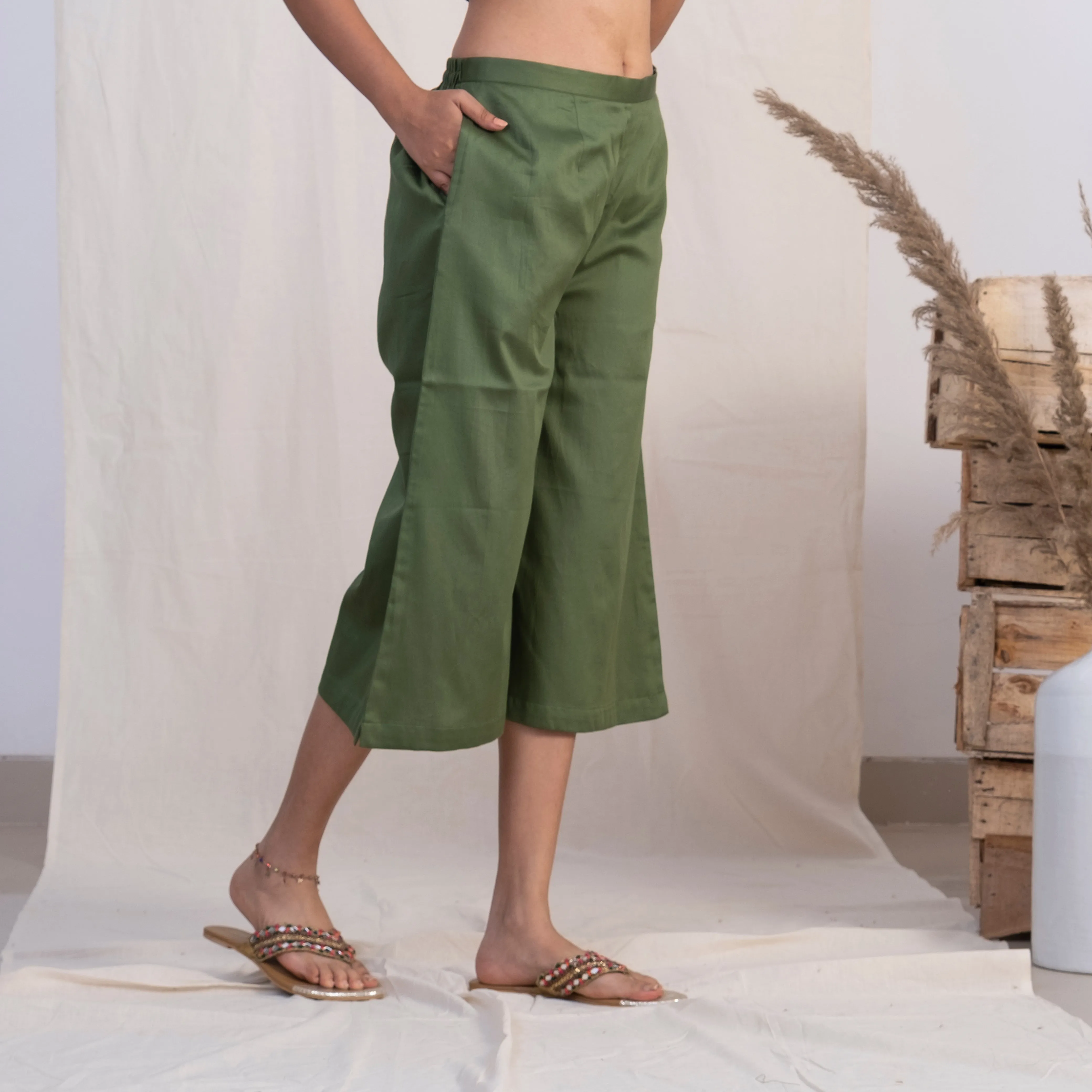 Akiso Green Short Palazzo
