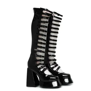 Black Strappy Boots Le Zapatiere X Paloma Lira