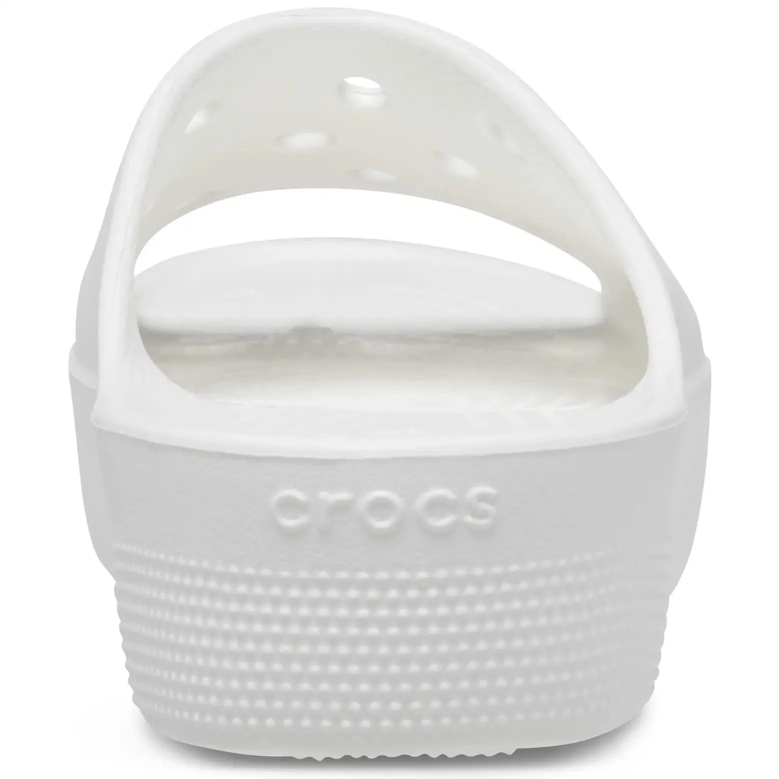 CROCS WOMENS CLASSIC PLATFORM SLIDE - WHITE