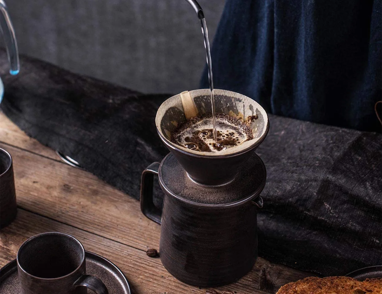 Eco-friendly Pour Over Coffee Maker Cup Set, Ceramic Coffee Brewer Drip, Coffee Percolator