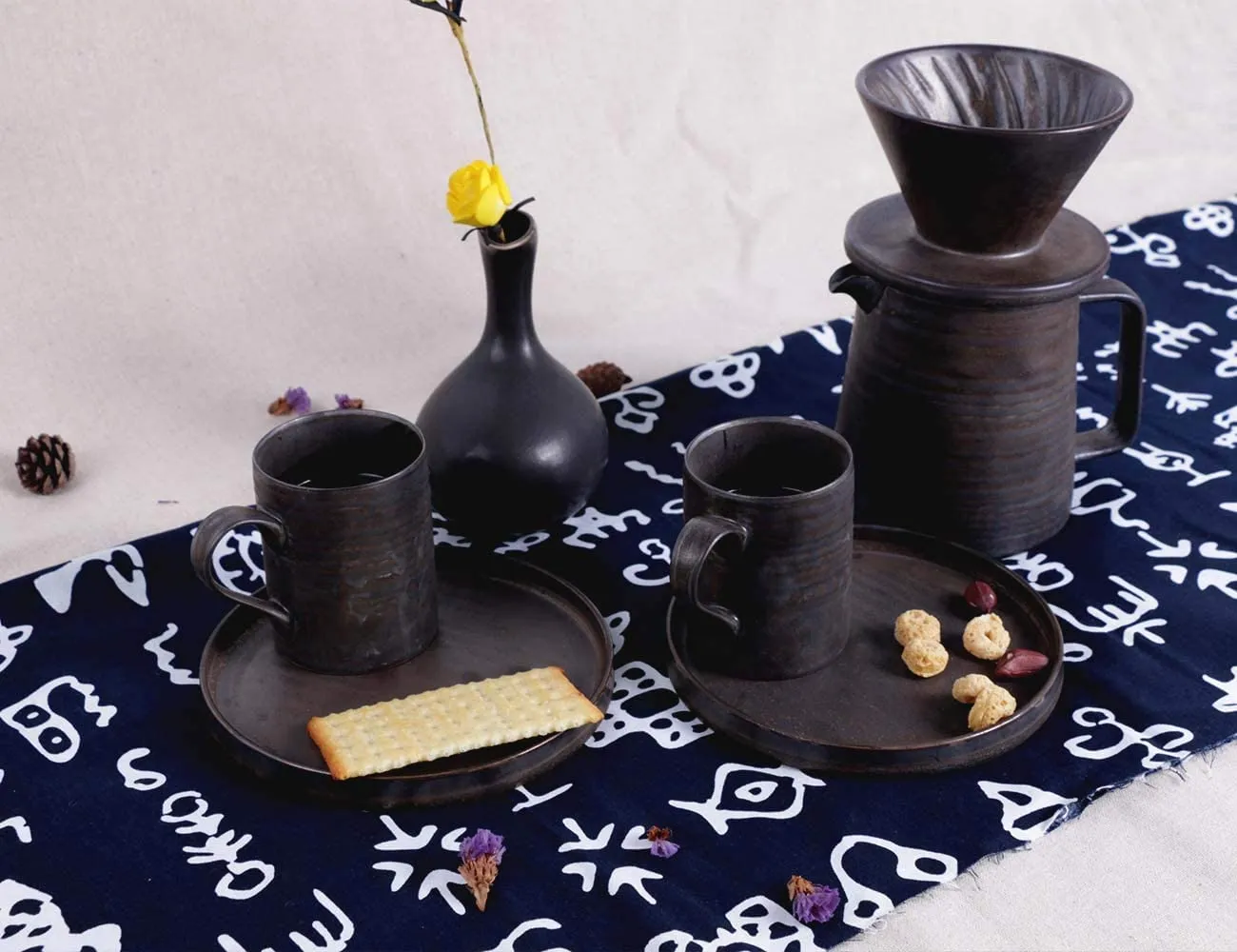 Eco-friendly Pour Over Coffee Maker Cup Set, Ceramic Coffee Brewer Drip, Coffee Percolator