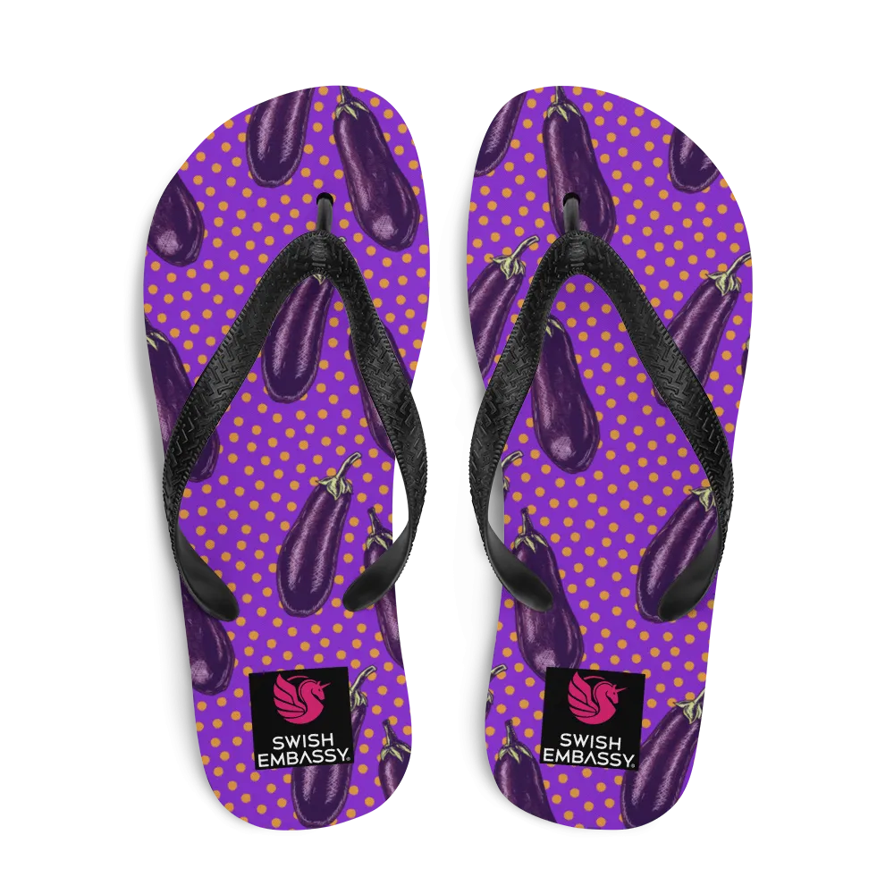 Eggplant Extravaganza (Flip Flops)
