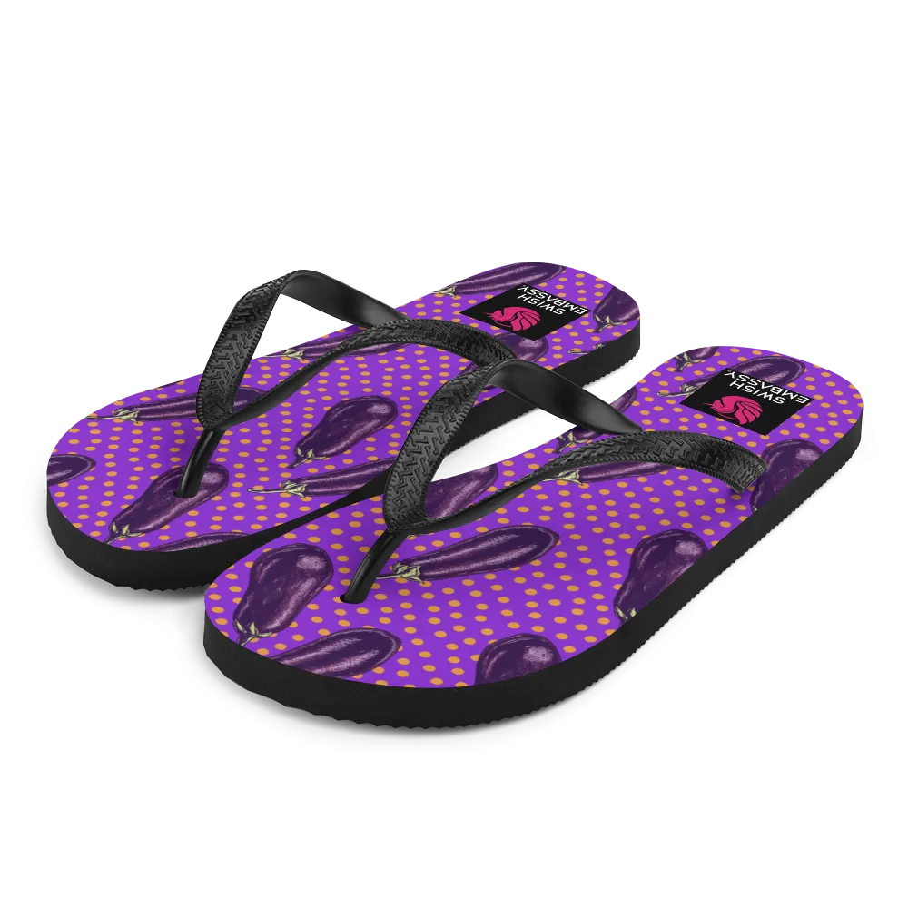Eggplant Extravaganza (Flip Flops)