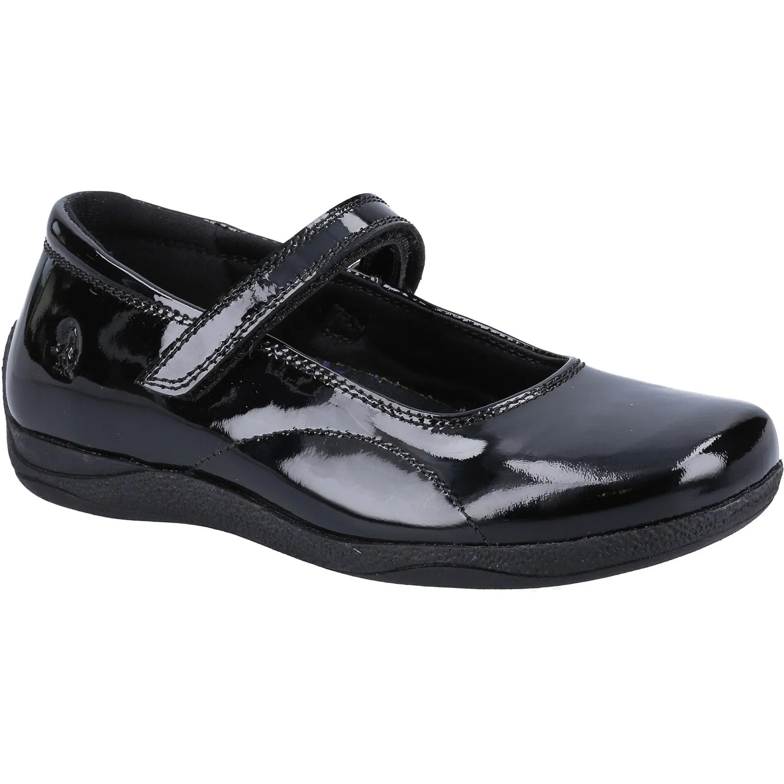 Hush Puppies Aria Patent JNR Shoe