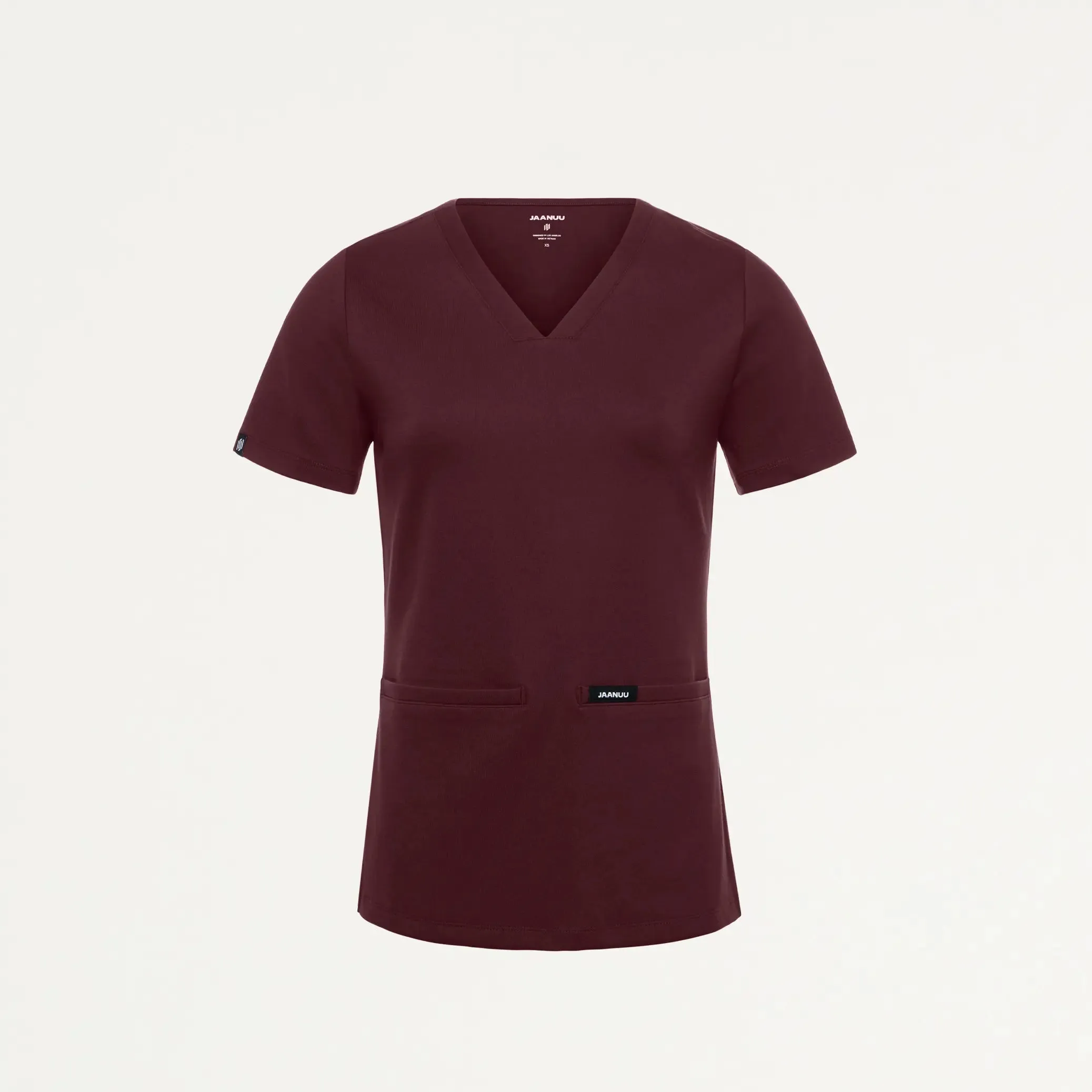 Jaanuu Women's Cesi Slim ULTRAsoft Scrub Top - Redwood