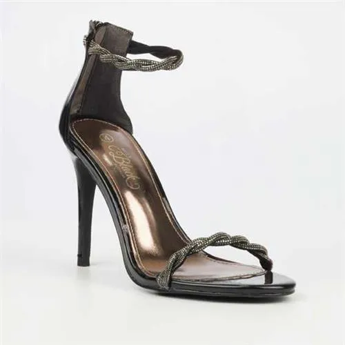 Jazz 9 - Black Open Toe Heel
