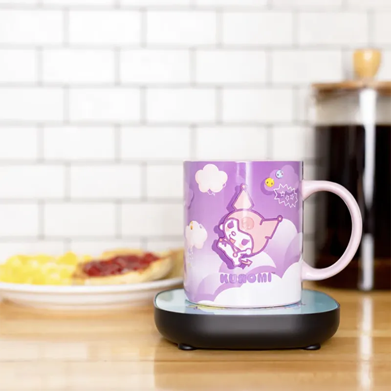 Kuromi Coffee Mug with Electric Mug Warmer