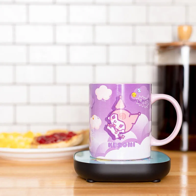 Kuromi Coffee Mug with Electric Mug Warmer