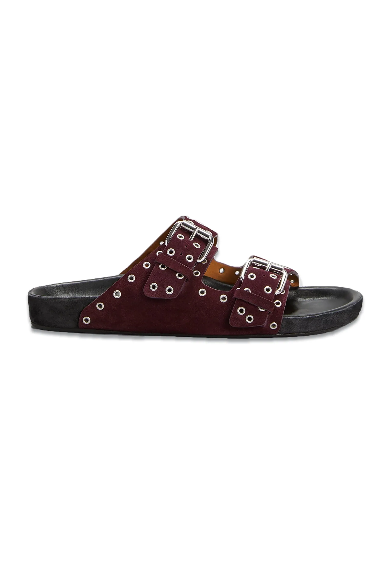 Lennyo Eyelet-embellished Suede Slides