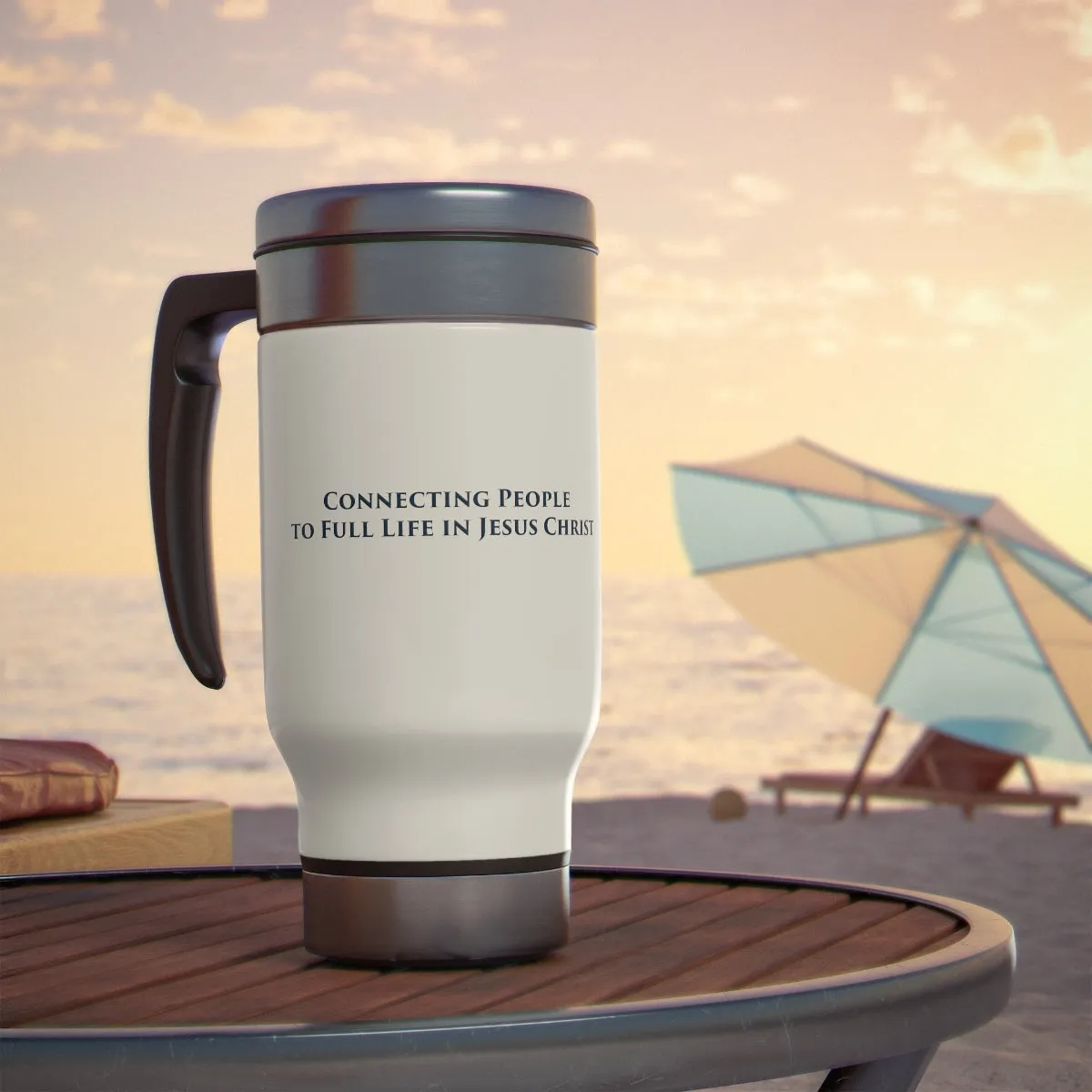 Mission & Vision Stainless Steel Travel Mug with Handle, 14oz - 1