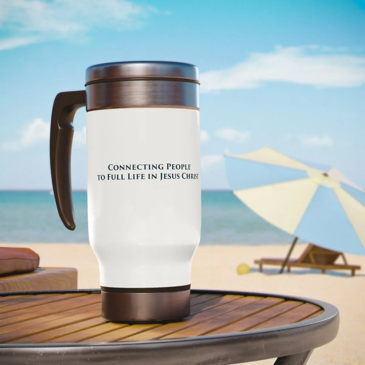 Mission & Vision Stainless Steel Travel Mug with Handle, 14oz - 1
