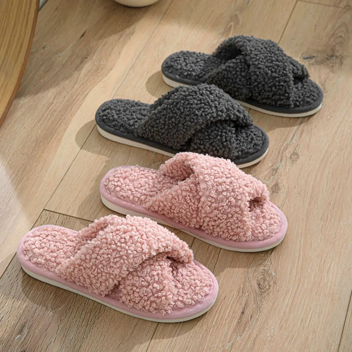 Open Toe Platform Slippers (multiple color options