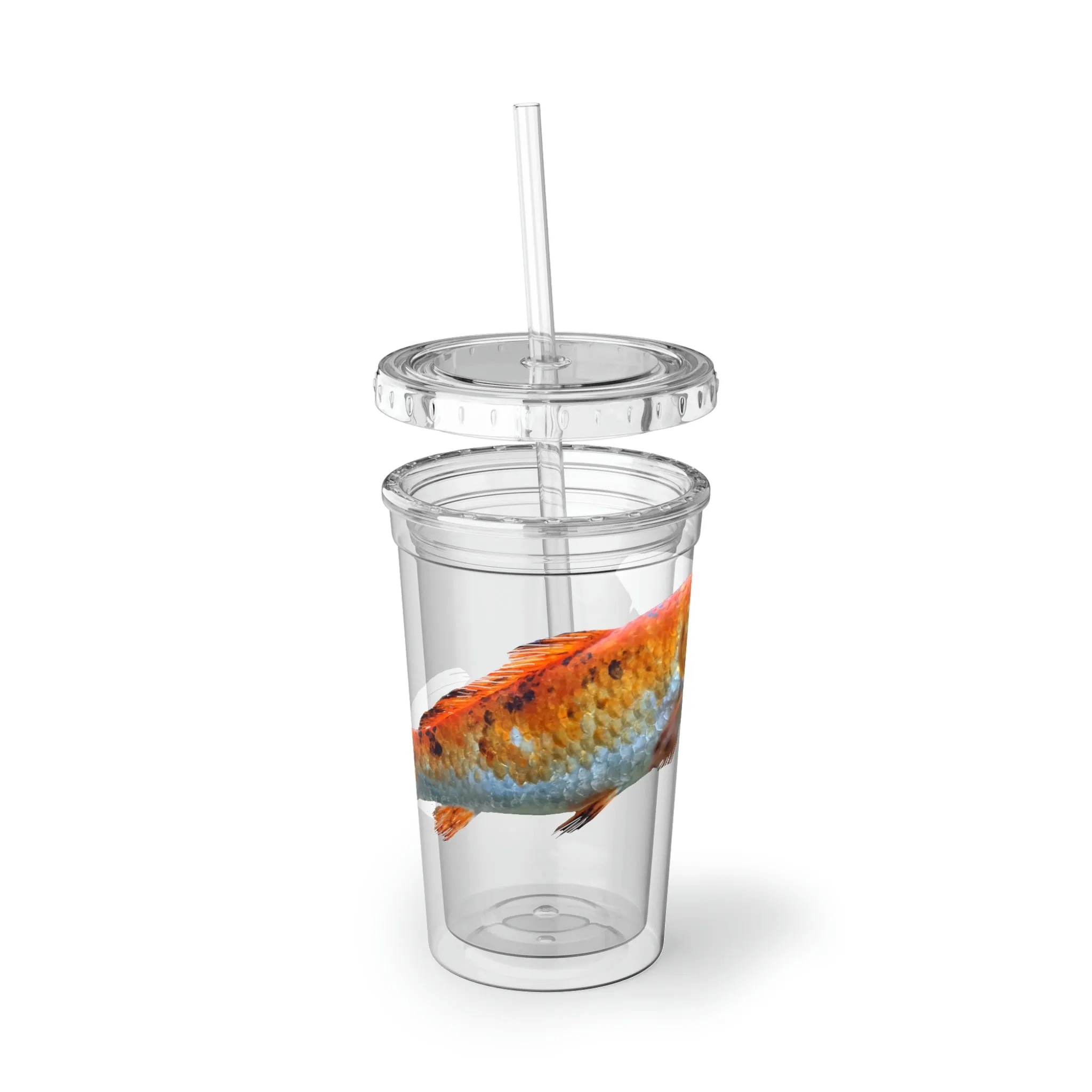 Orange Fish Suave Acrylic Cup