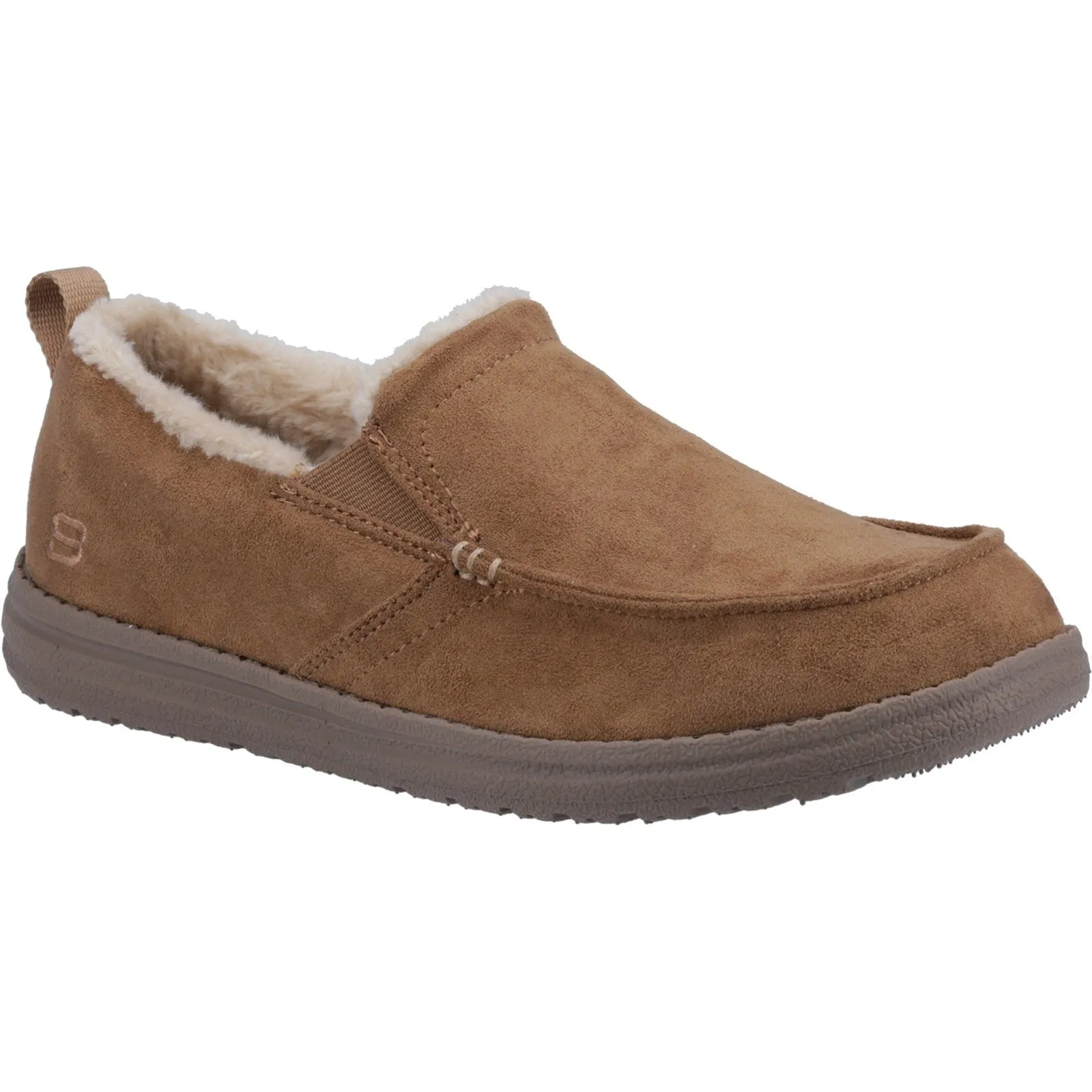 Skechers Mens Relaxed Fit Melson Willmore Slippers - Tan