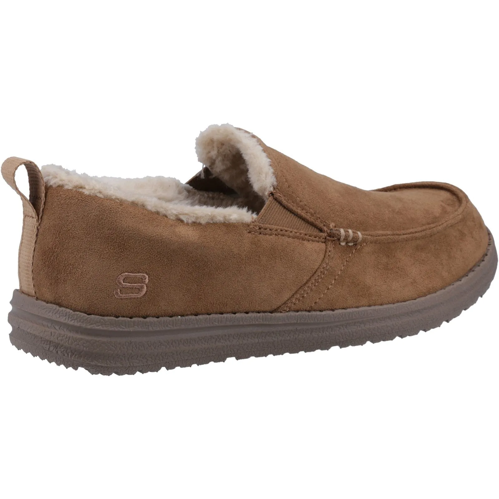 Skechers Mens Relaxed Fit Melson Willmore Slippers - Tan