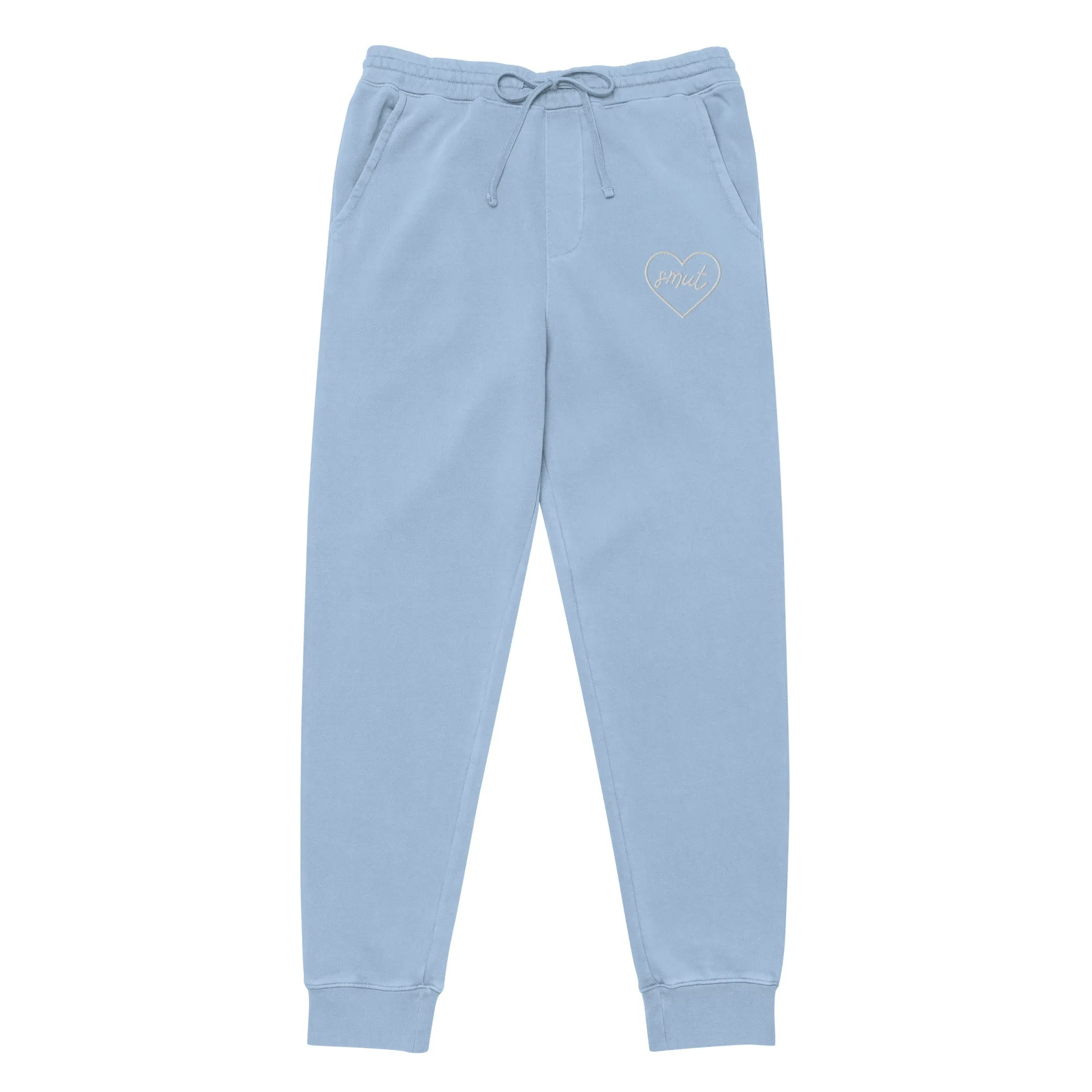 smut heart embroidered joggers