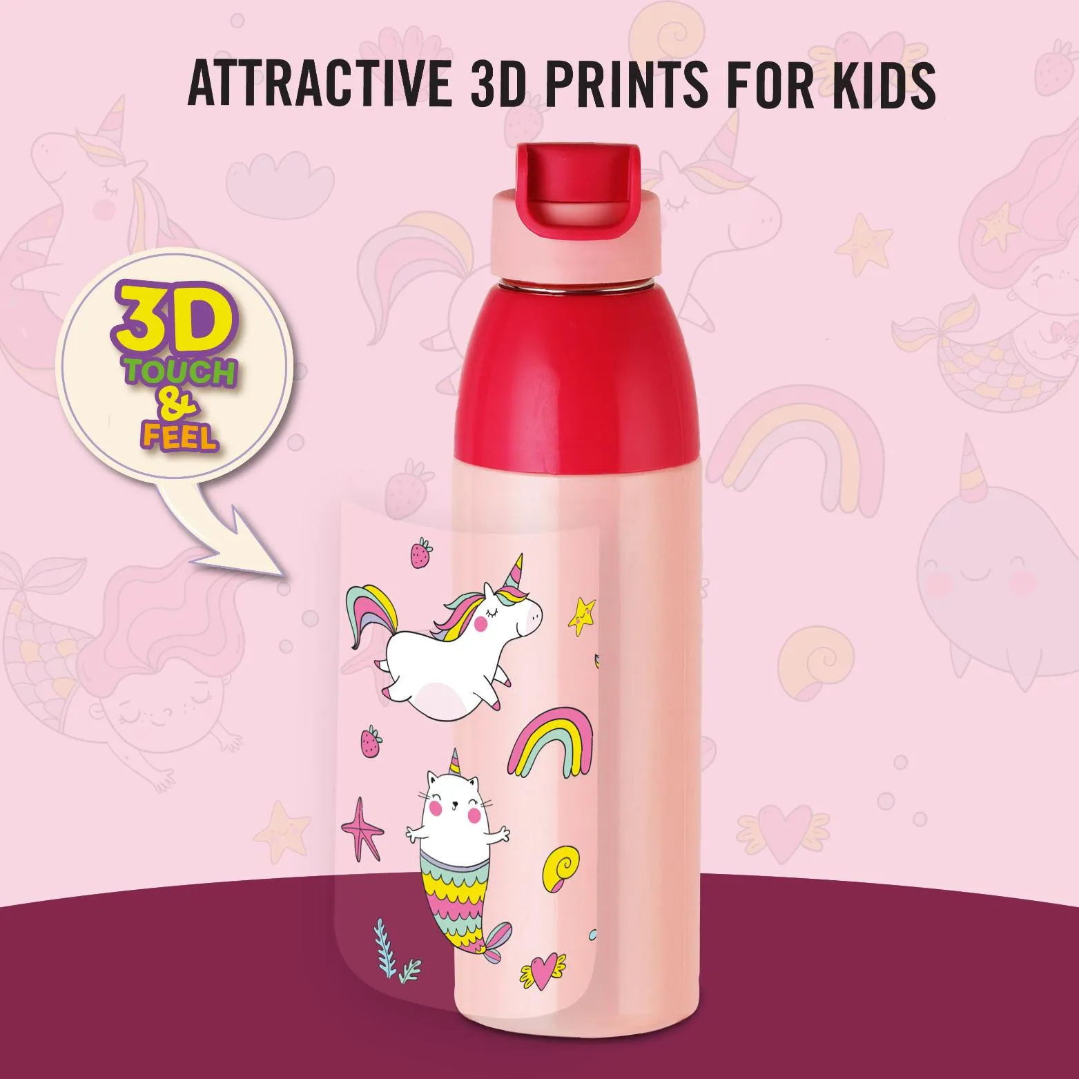 Uranus 3D Design Insulated Kids Water Bottle, 600ml