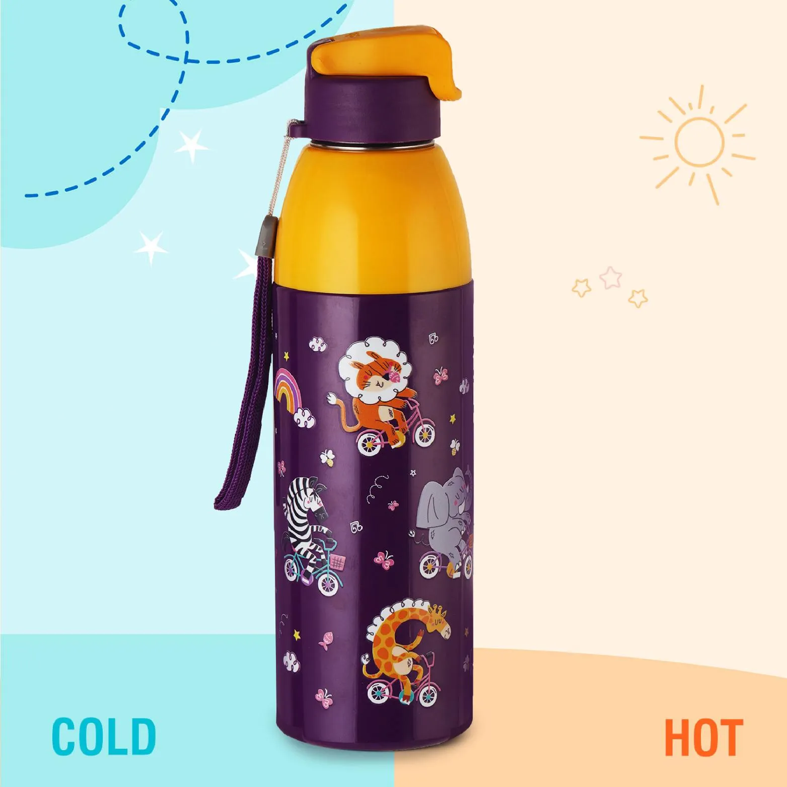 Uranus 3D Design Insulated Kids Water Bottle, 600ml