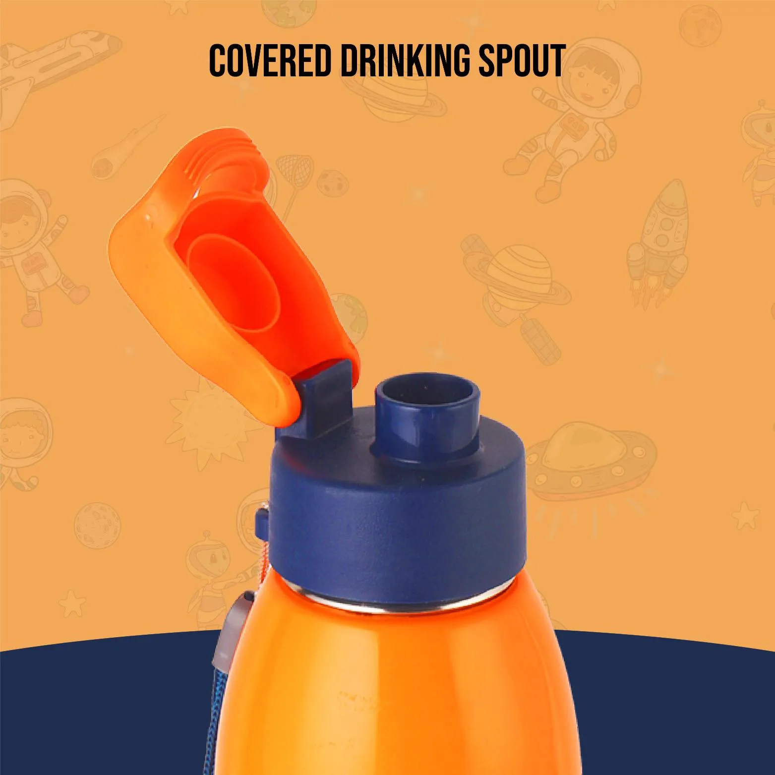 Uranus 3D Design Insulated Kids Water Bottle, 600ml