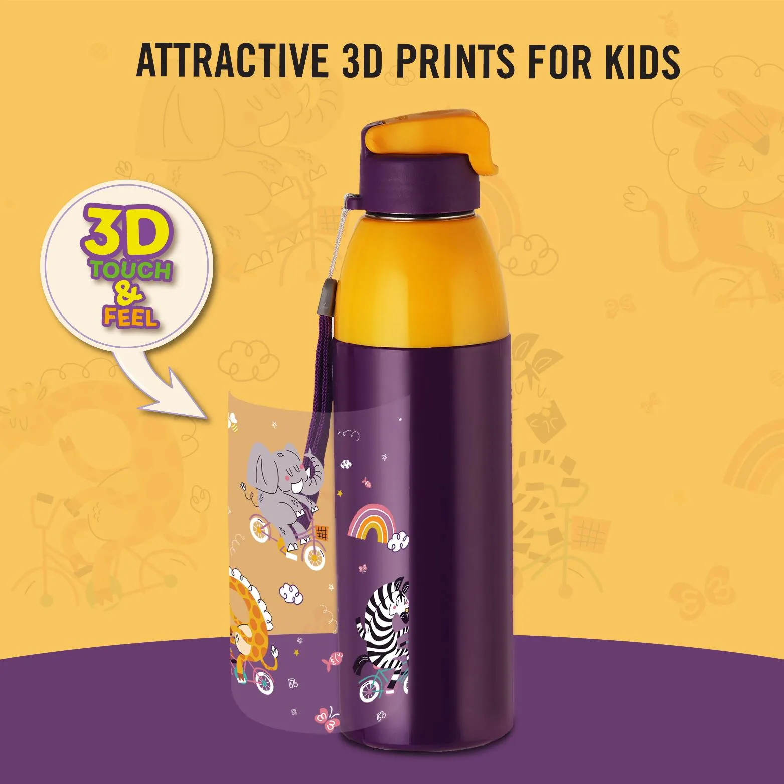 Uranus 3D Design Insulated Kids Water Bottle, 600ml