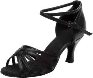 Women's Satin Latin Dance Shoes Open Toe Sandals For Women Dressy Summer Ballroom Salsa Practice Performance Dancing Shoes